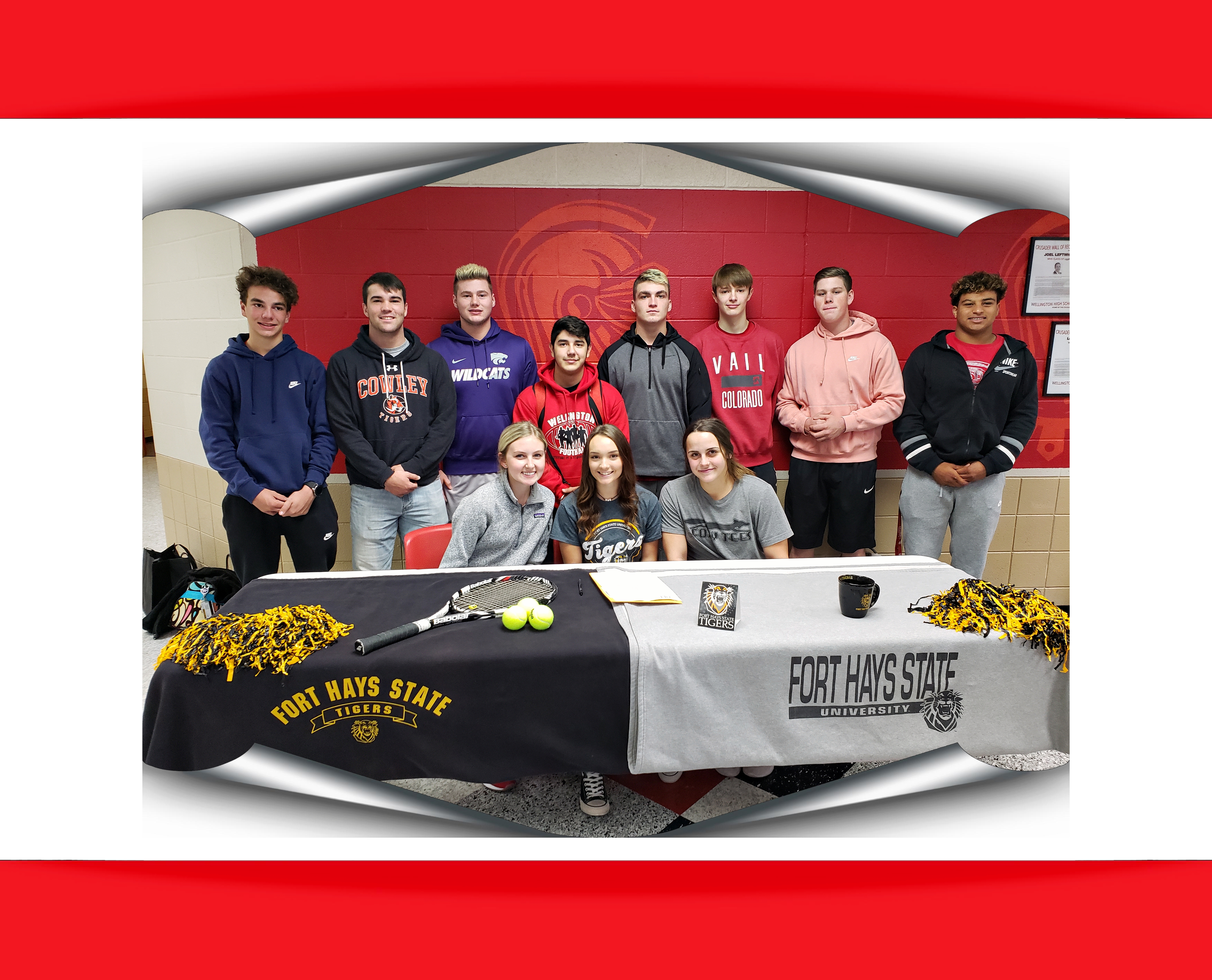 Kylie Aufdengarten and Friends - Signing FHSU Tennis 111319